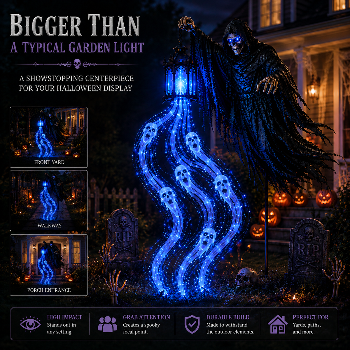 Animated Halloween Garden Lights