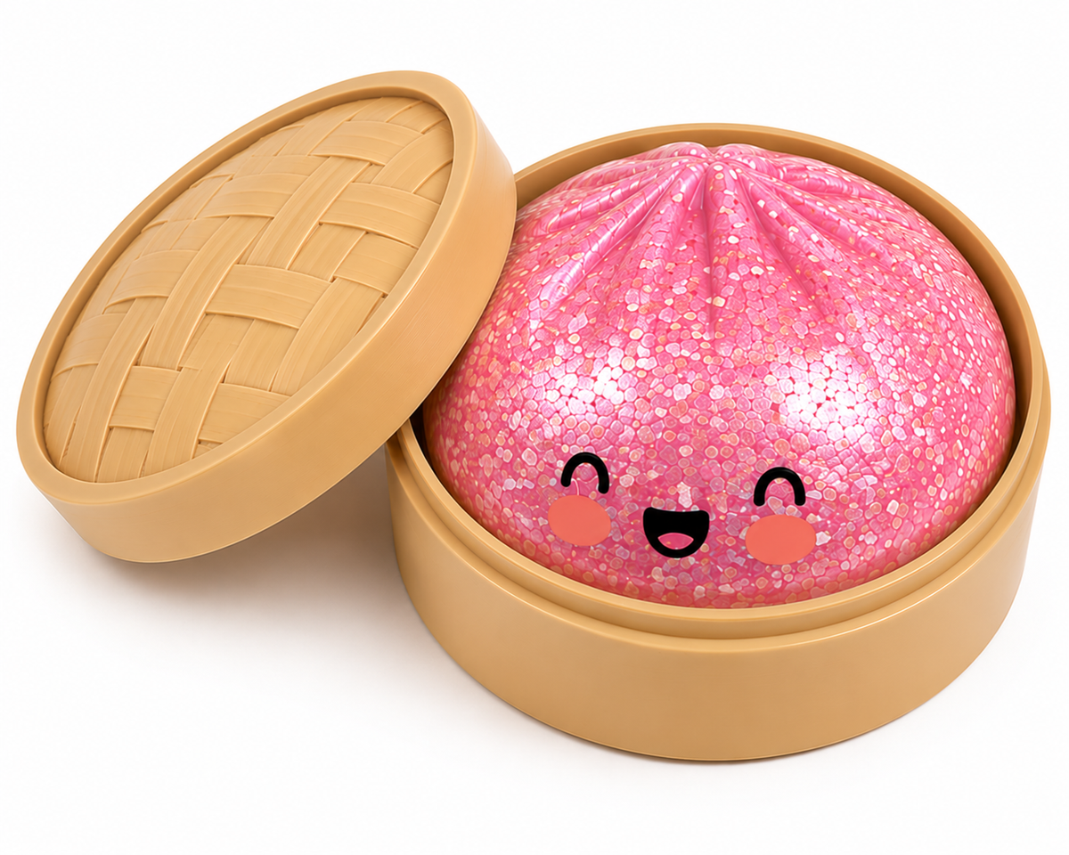 Glitter Dumpling Squishy Toy