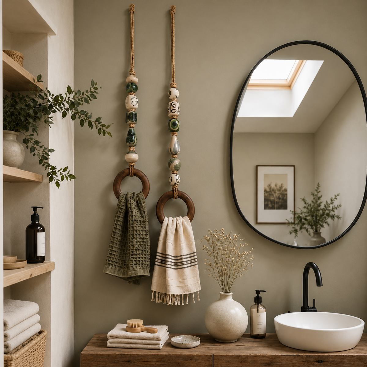 Beaded Towel Hanger
