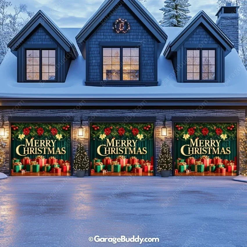 Christmas Joy Garage Door Cover