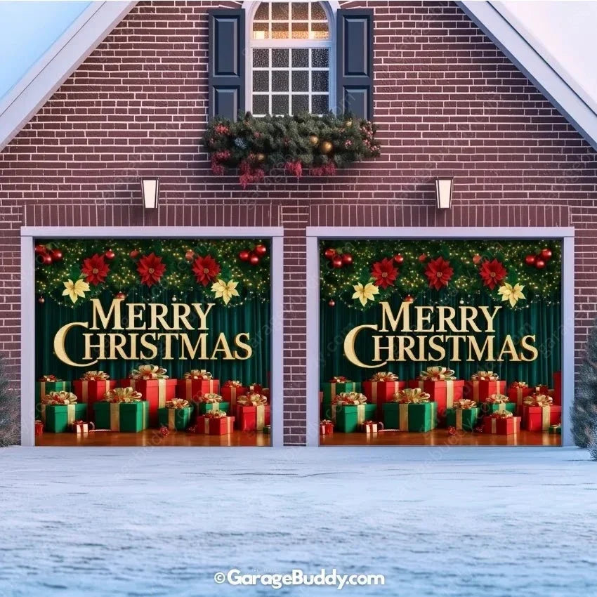 Christmas Joy Garage Door Cover