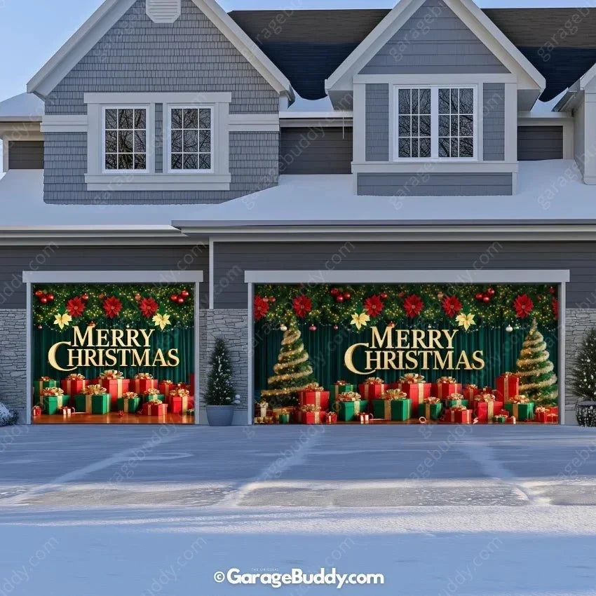 Christmas Joy Garage Door Cover