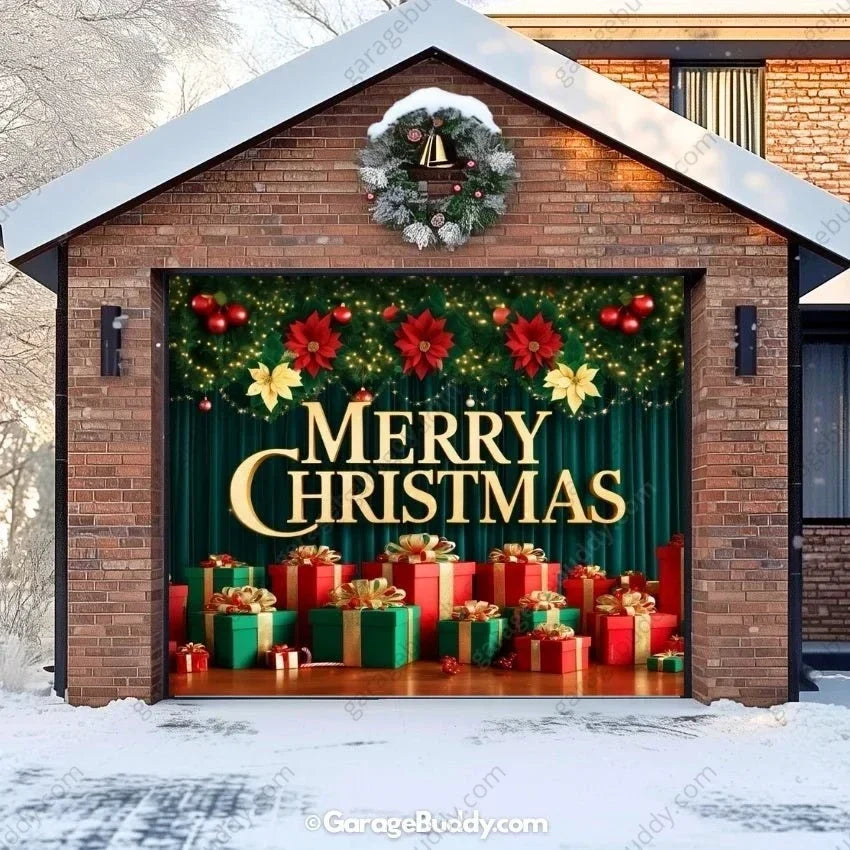 Christmas Joy Garage Door Cover