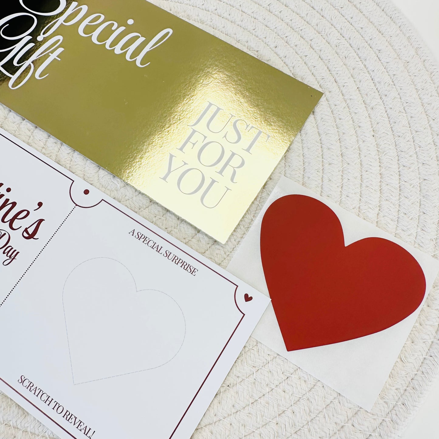 Valentine's Gold Foiled DIY Scratch Reveal Voucher