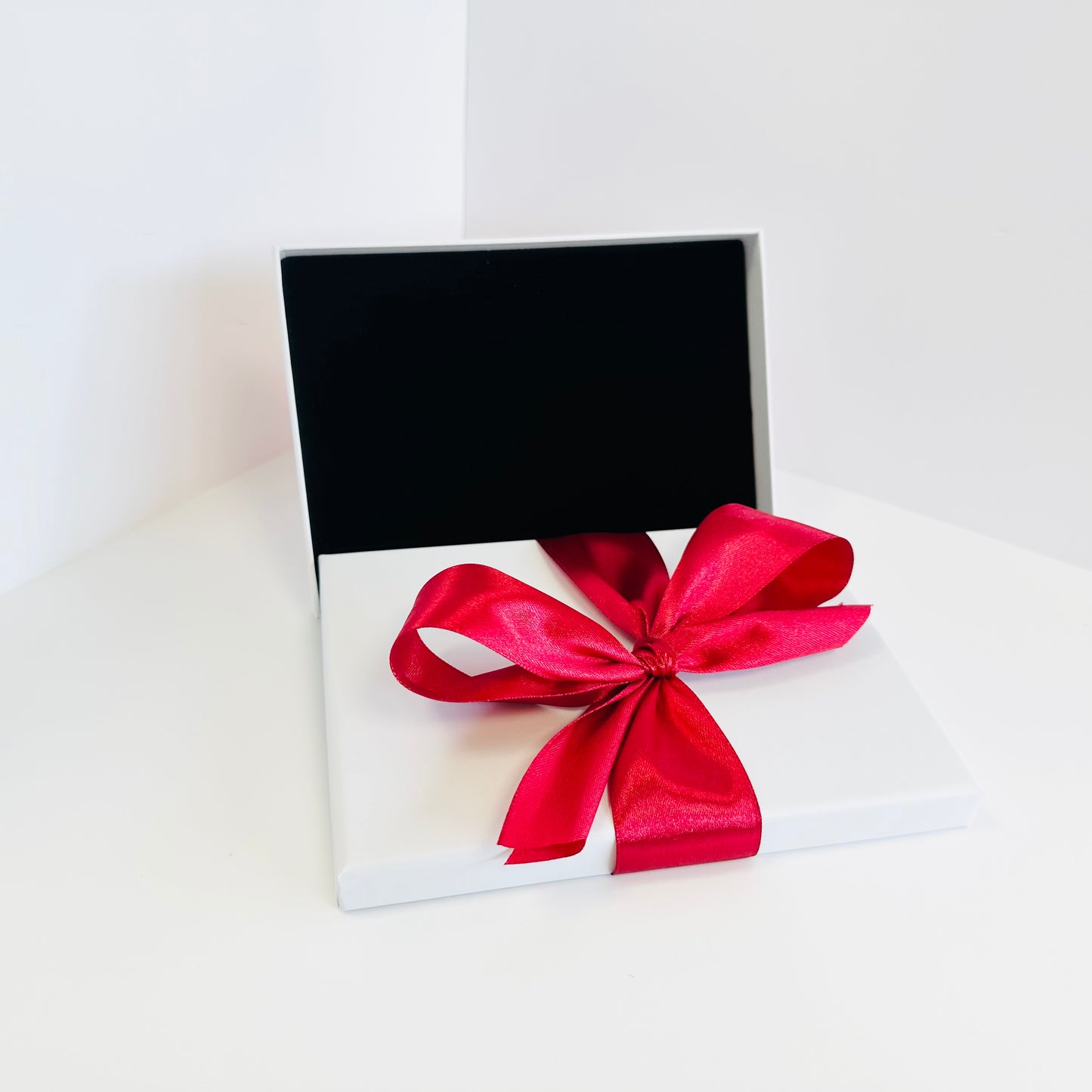 White Luxury Gift Box and Red Ribbon (A6)