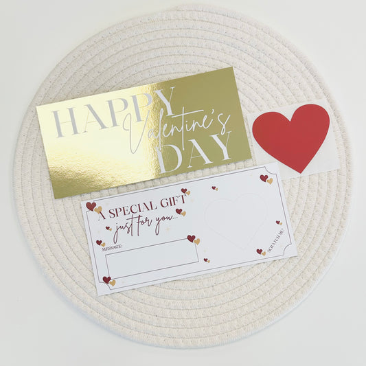 Valentine's Gold Foiled DIY Scratch Reveal Voucher