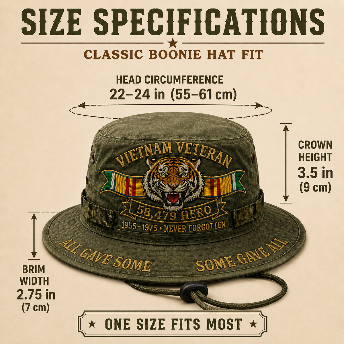 Vietnam Veteran Tribute Boonie Hat