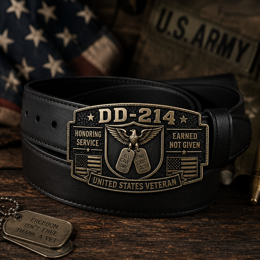 DD-214 Veteran Belt Buckle