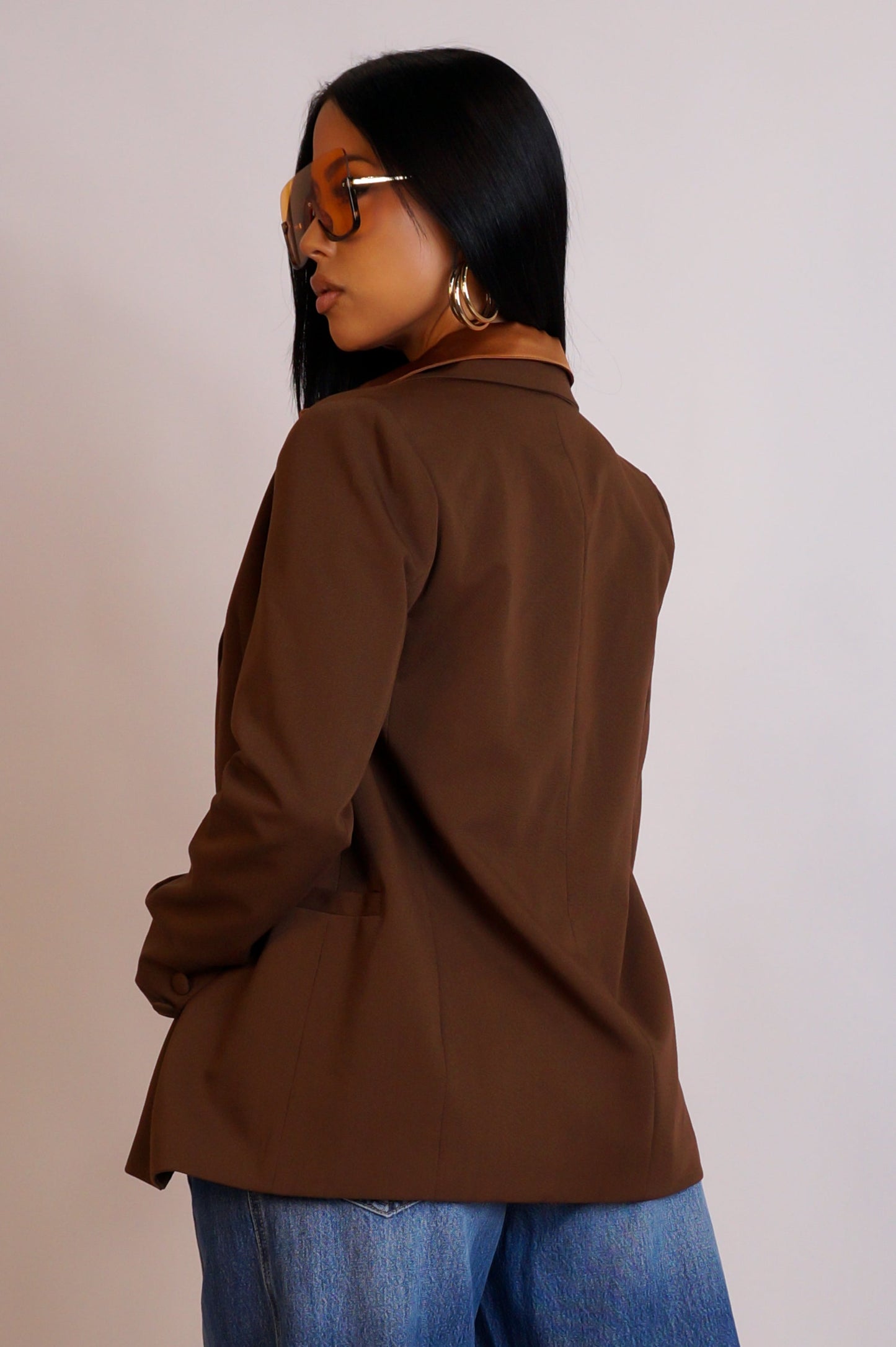 Stunnin' On Yall Blazer - Brown By Tix Design Studio