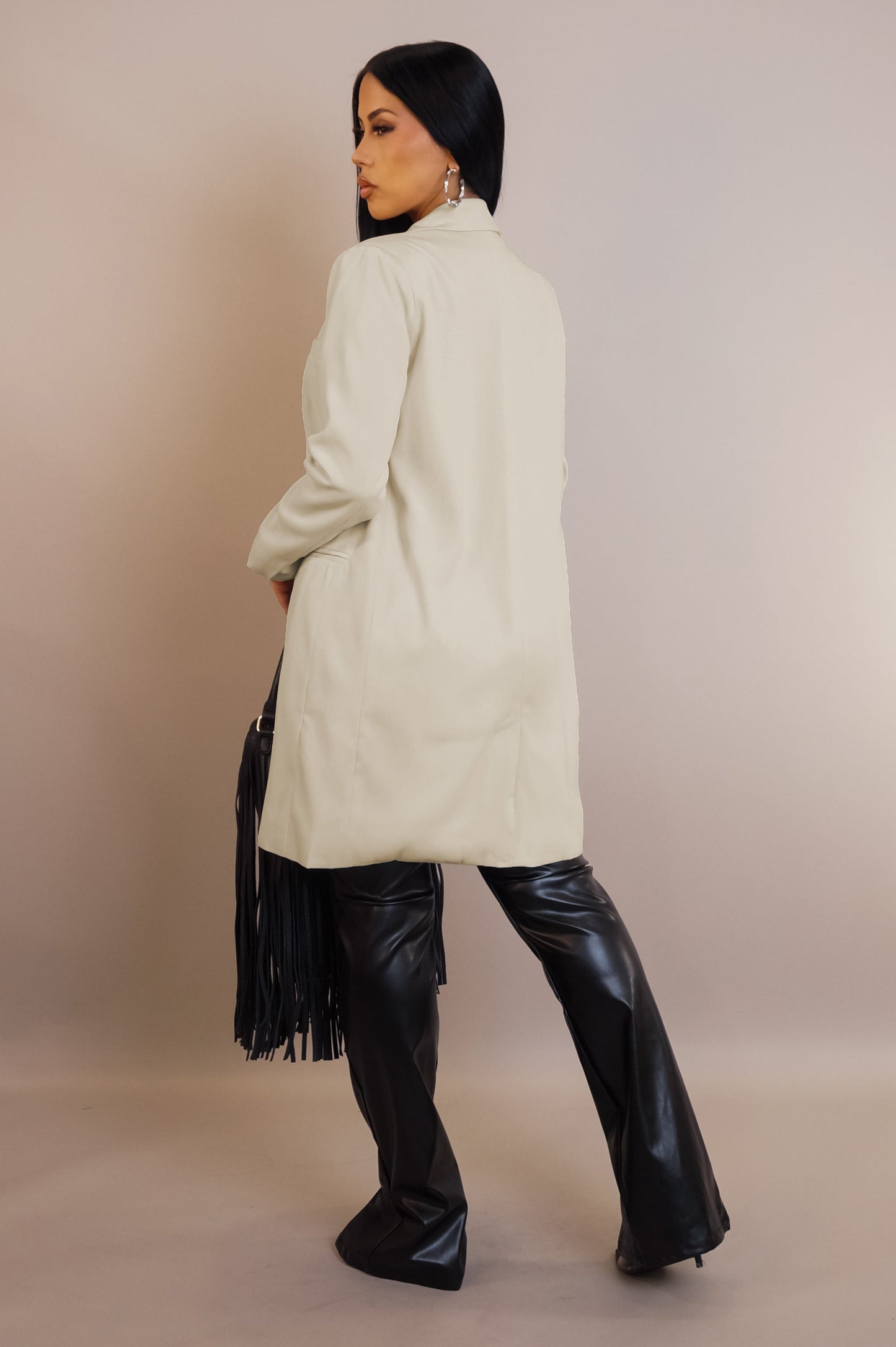 Meeting Time Blazer - Ivory By Tix Design Studio