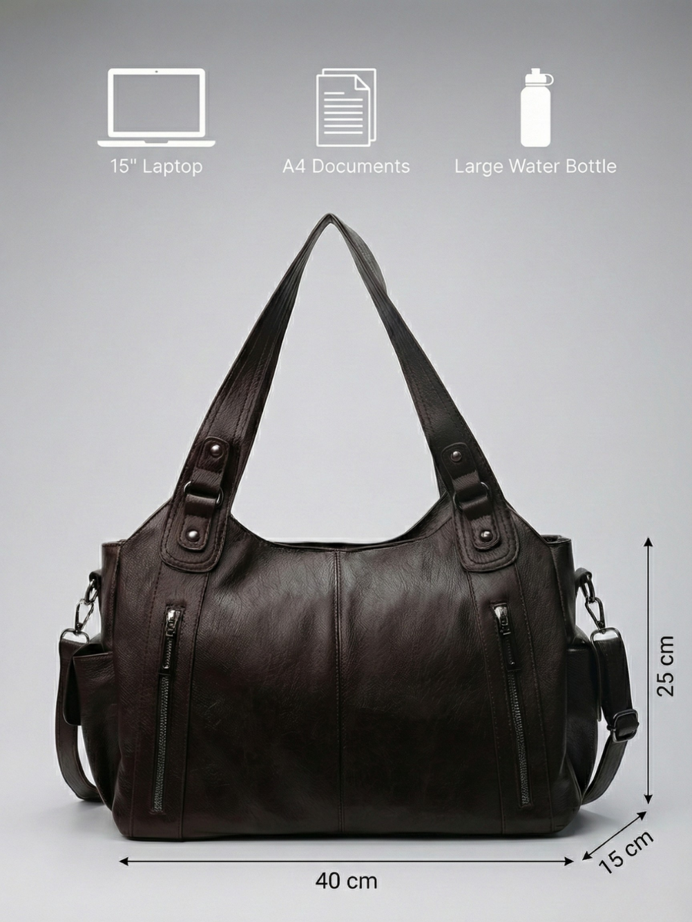 Large Shoulder bag for university | VENEZIA