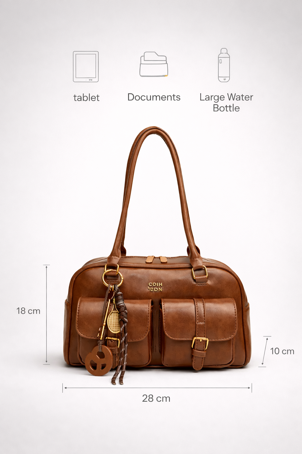 Brown bag for women in Vegan leather | Modica