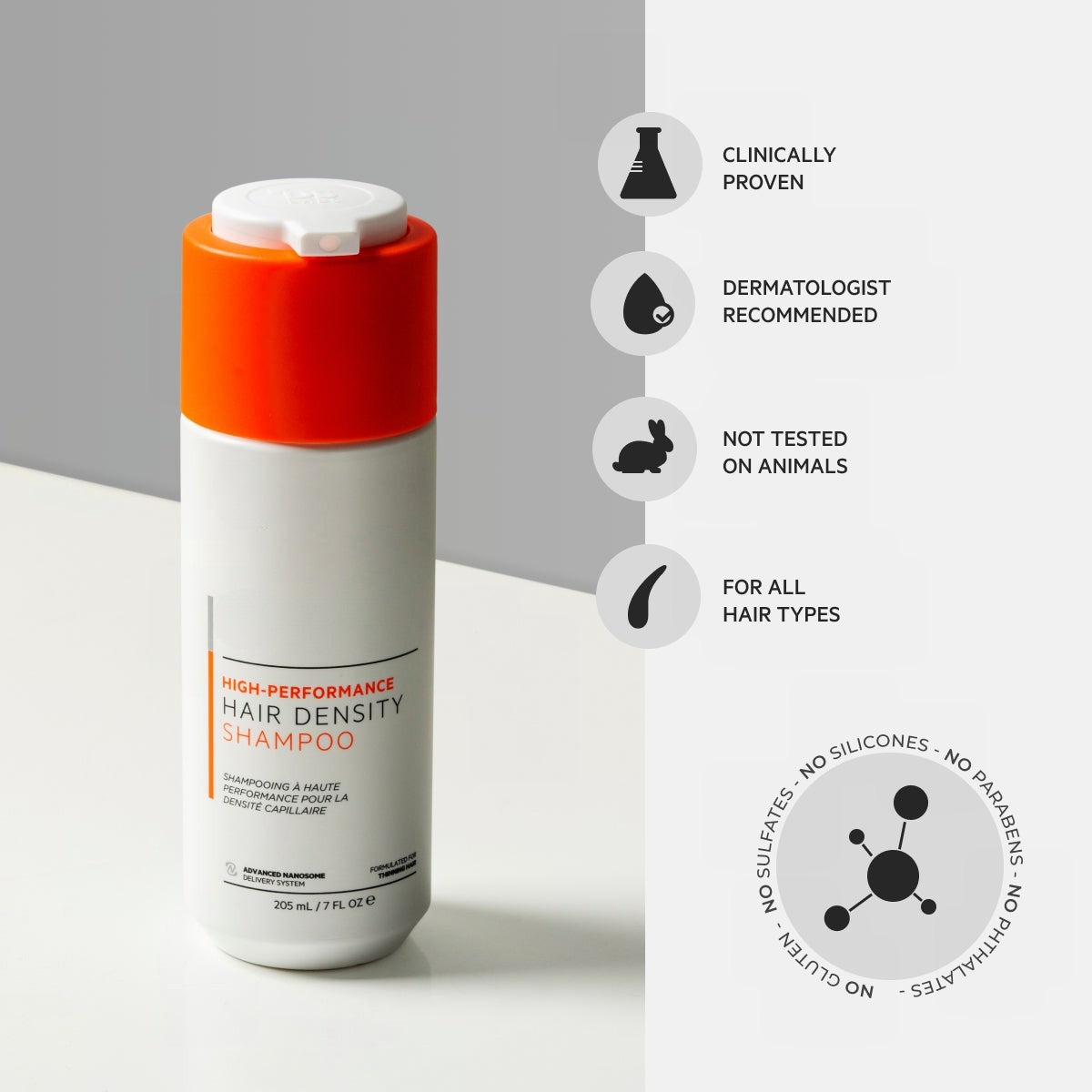 Hair Density Thickening Shampoo with Biotin and Caffeine for Fuller Hair
