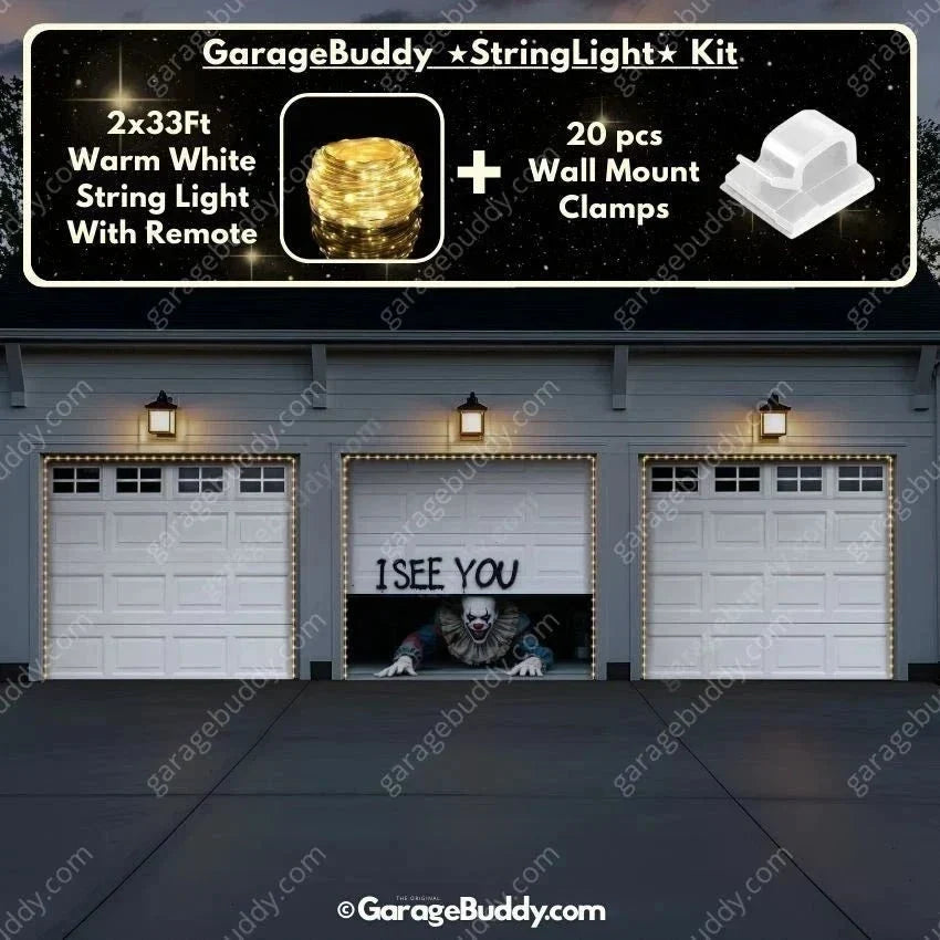 Peeking Clown Garage Door Cover