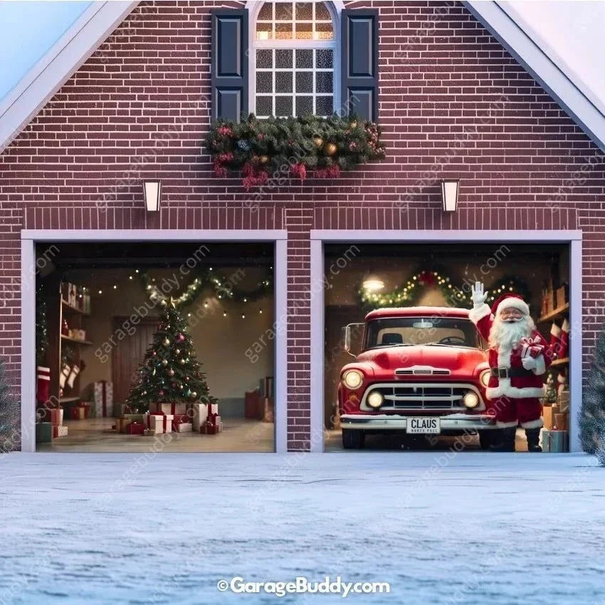 Santa's Garage Door Cover