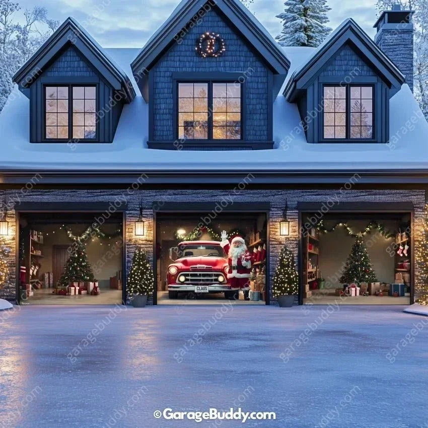 Santa's Garage Door Cover