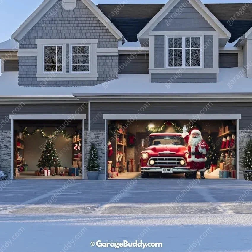 Santa's Garage Door Cover