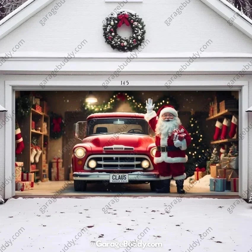 Santa's Garage Door Cover