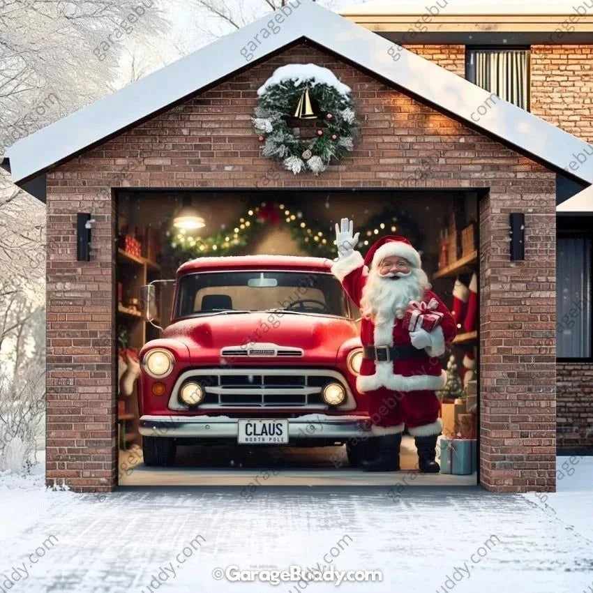 Santa's Garage Door Cover