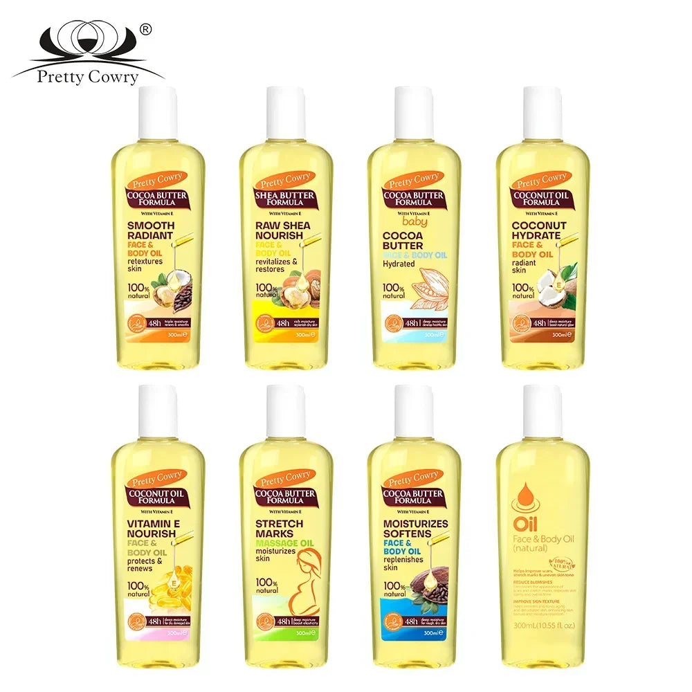 Scar Repair and Anti-Wrinkle Body Oil for Women - Vitamin E and Collagen Skin Treatment - Brightening Facial Essential Oil for Glowing Skin - 300ml