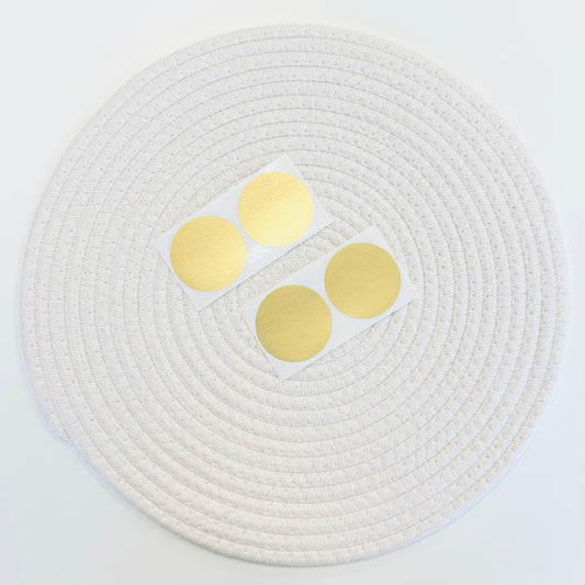 Circle 5cm Scratch-Off Sticker (Gold) - Pack of 50