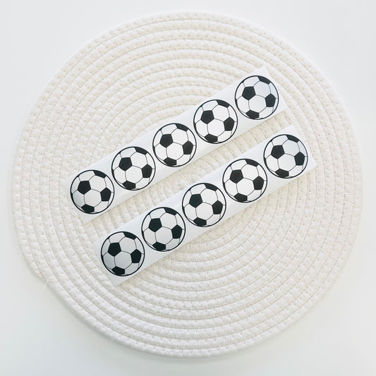 Football 4.5cm Scratch-Off Sticker (Silver & Black) - Pack of 50