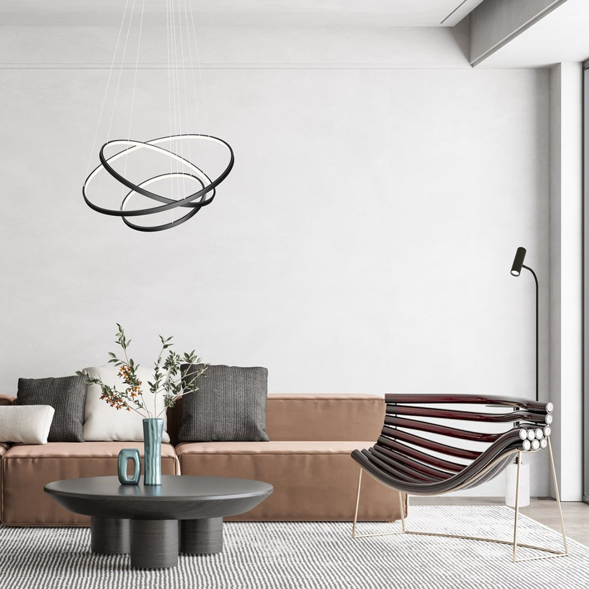 LED Modern Ring Ceiling Light Dimmable