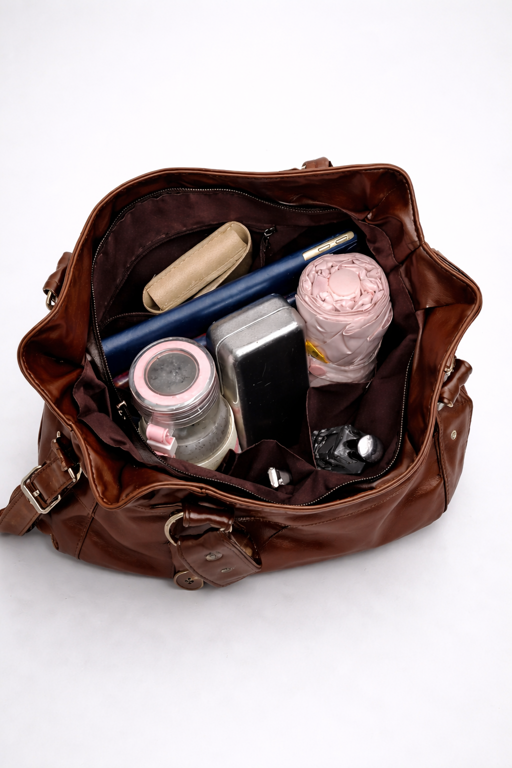 Large brown handbag for school | TARANTO