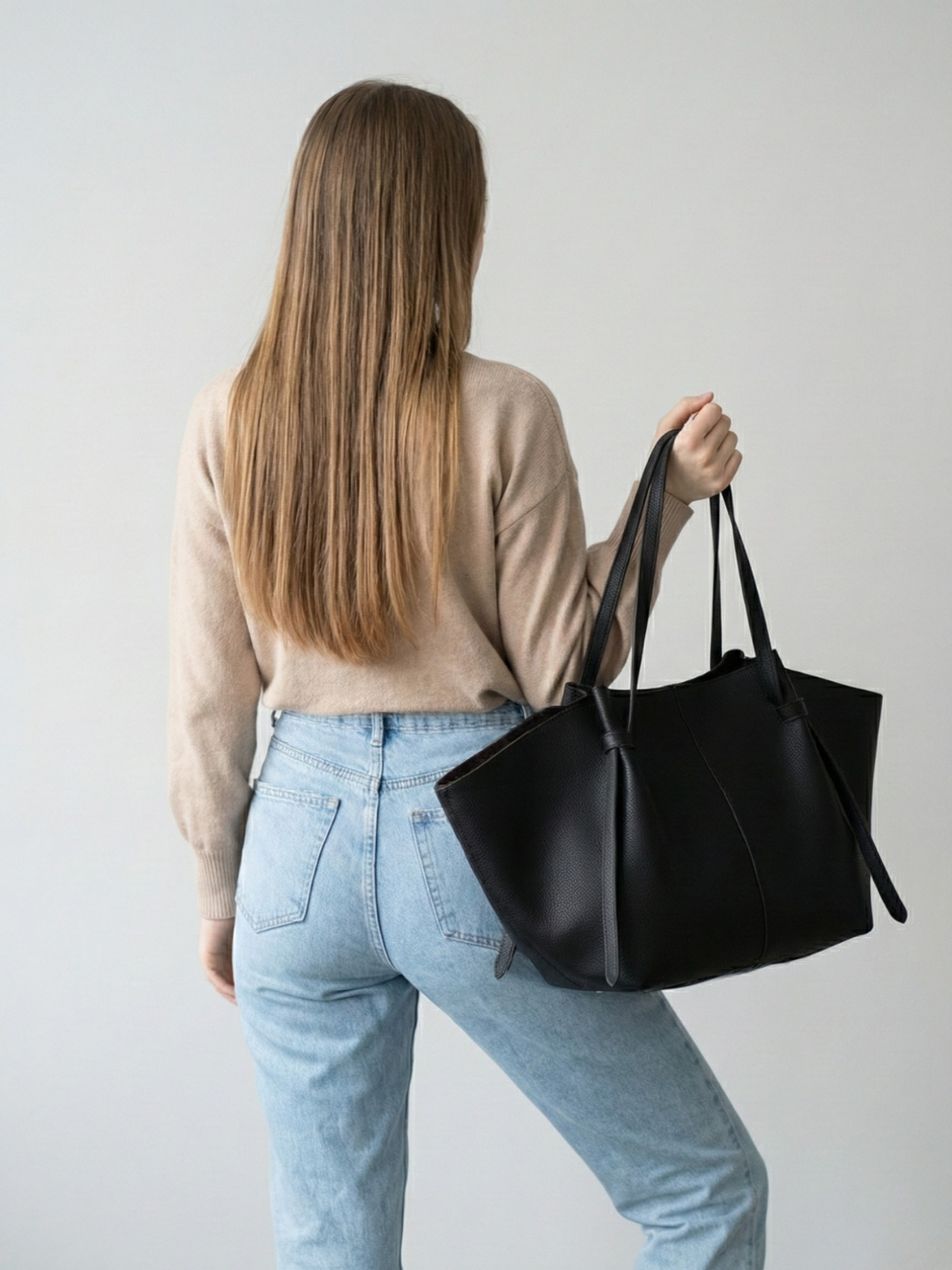 Large leather tote bag for work | The Bologna