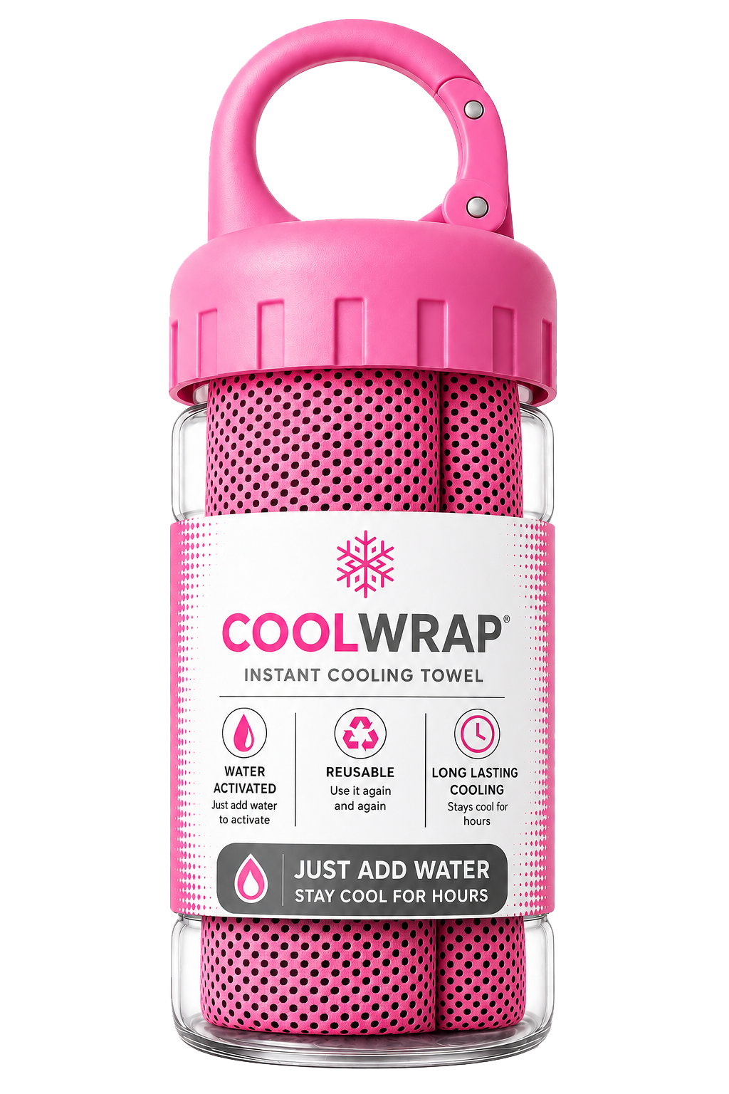 Pink Instant Cooling Towel