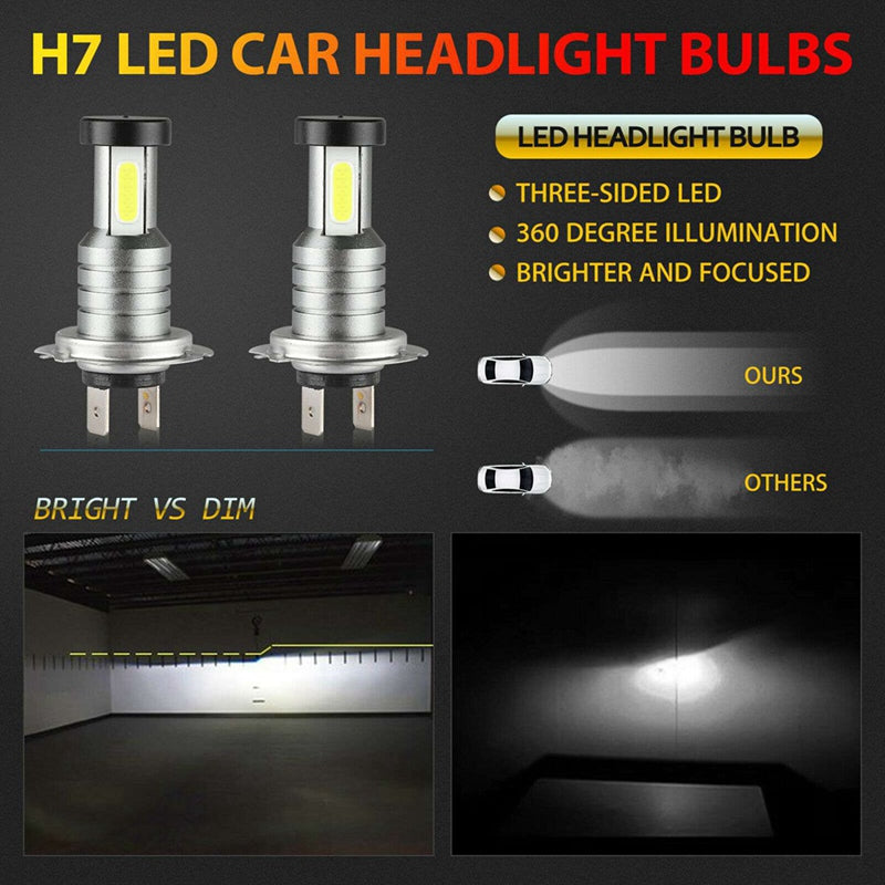 4x H7 LED Headlight Bulb Kit