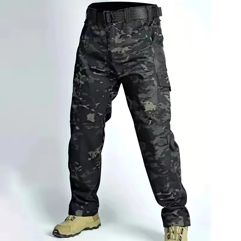 Men's Multi-Pocket Cargo Work Pants – Waterproof Outdoor Hiking Trousers, S–XXXL