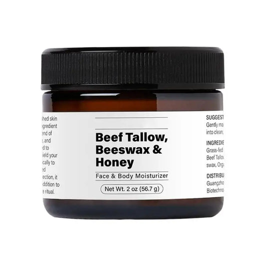Beef Tallow Beeswax and Honey Moisturizer featuring Organic Grass-Fed Formula