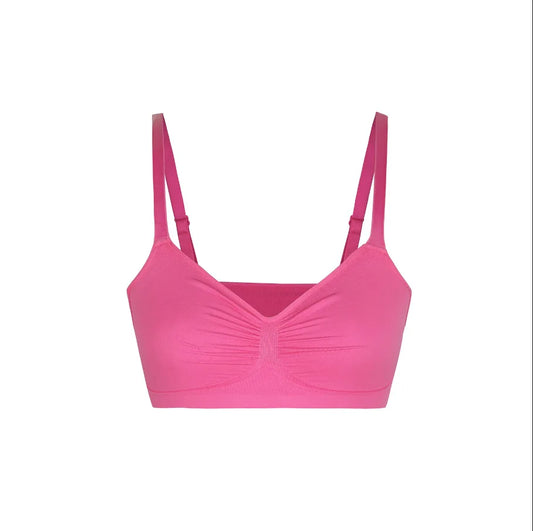 Seamless Wireless Push-Up Bra for Women – Full Coverage Bralette with Adjustable Straps