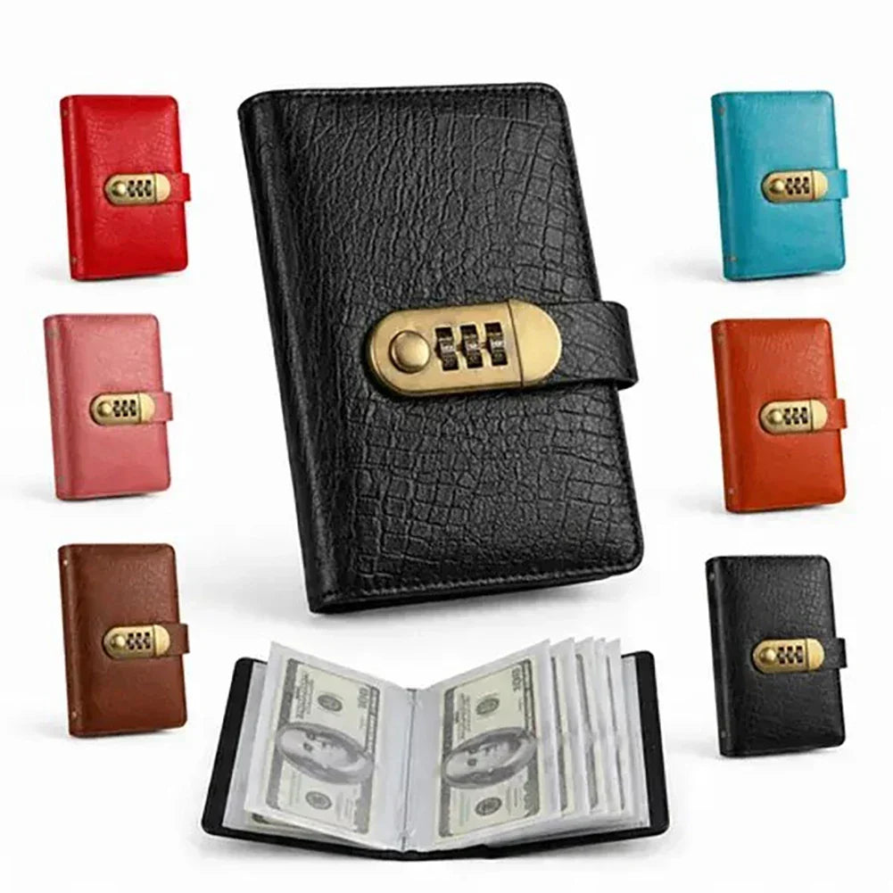 100 Envelope Savings Challenge Binder with Cash Envelopes and Combination Lock – PU Leather