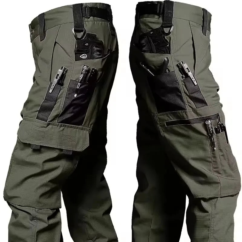 Men's Multi-Pocket Cargo Work Pants – Waterproof Outdoor Hiking Trousers, S–XXXL