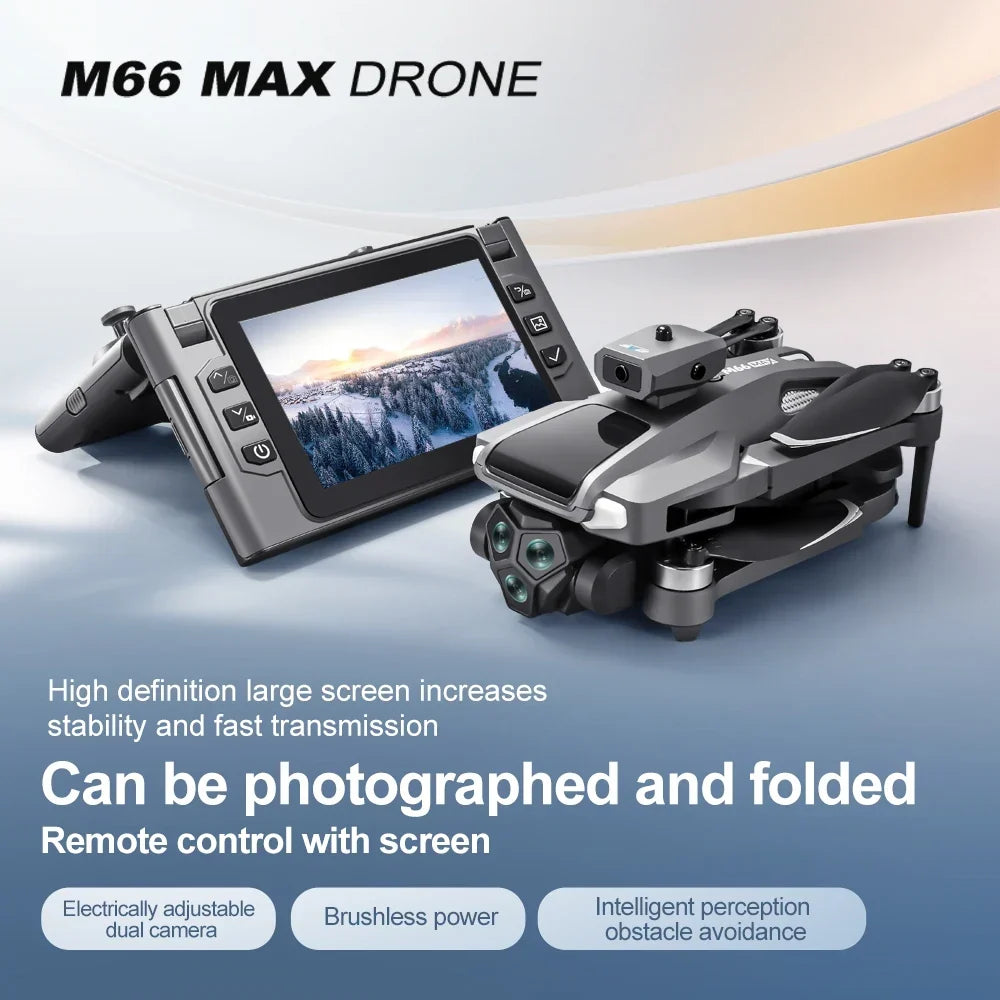 Foldable GPS Drone with 4K Dual Camera - Long Range Brushless Motor Quadcopter with Auto Return and Screen Remote Control
