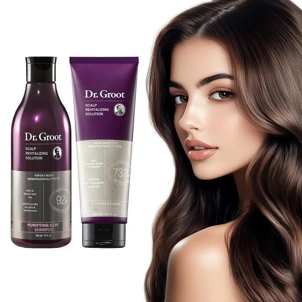 Smoothing Shampoo and Conditioner Set – Moisturizing Hair Care, 385ml and 250ml
