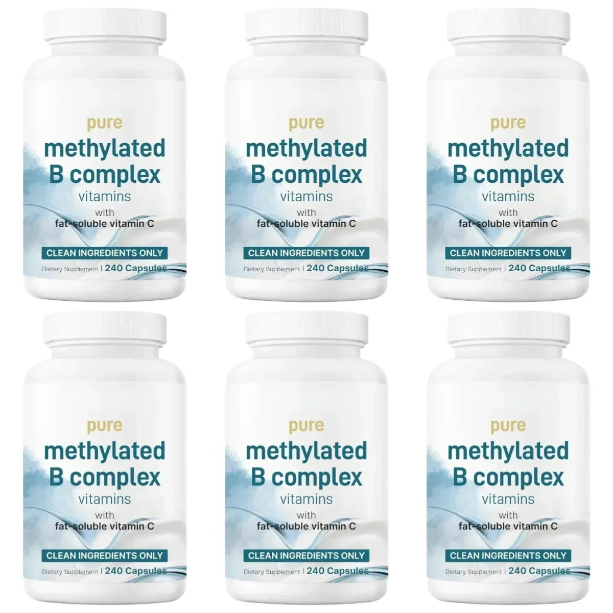 Methylated Vitamin B Complex 240 Capsules with Folate, B12, Thiamin, Inositol, Choline and Vitamin C