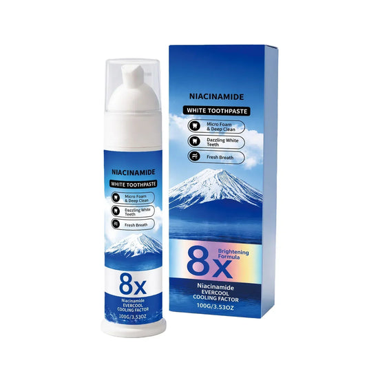 Niacinamide Foam Toothpaste 100ml – Teeth Brightening Foam for Fresh Breath