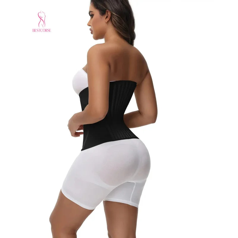 Steel Boned Waist Trainer Corset for Women – Firm Control Waist Cincher, XS–3XL