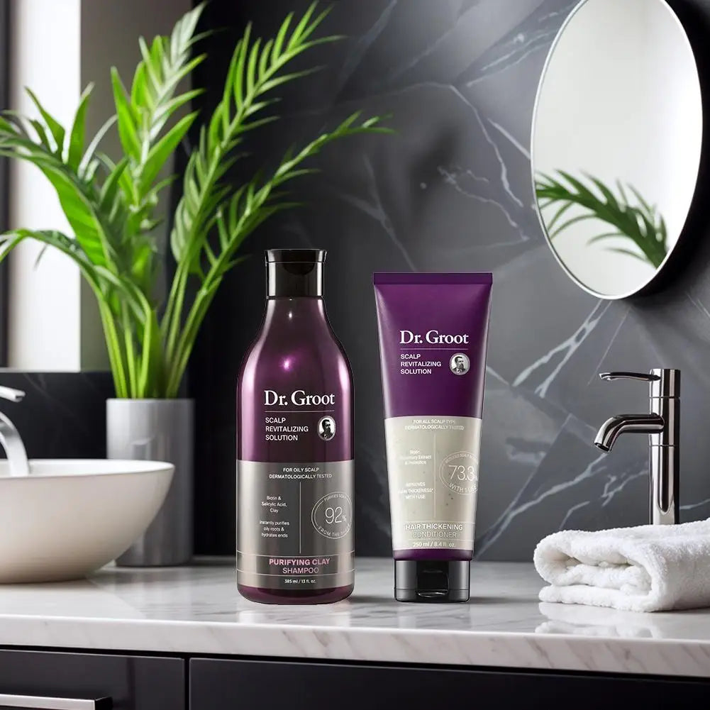 Smoothing Shampoo and Conditioner Set – Moisturizing Hair Care, 385ml and 250ml