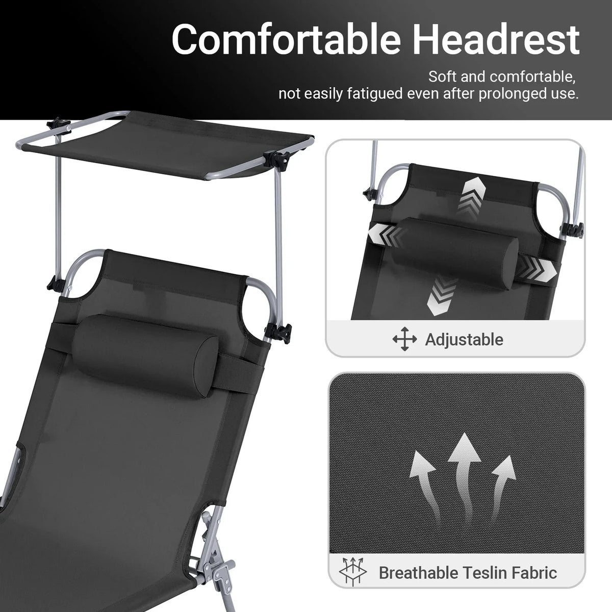 Outdoor Garden Swing Lounger with Metal Frame and Side Storage Bag - Ergonomic Relaxing Rocking Chair for Courtyard, Beach, and Balcony