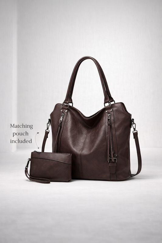 Soft vegan leather shoulder bag for school | Cuneo