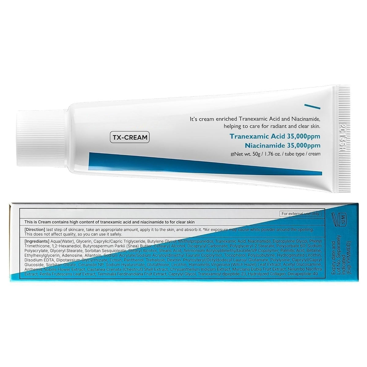 TX Tranexamic Acid Cream for Dark Spots, Freckles and Blemishes