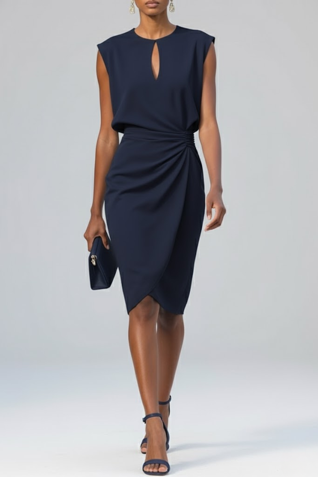 Draped Midi Dress