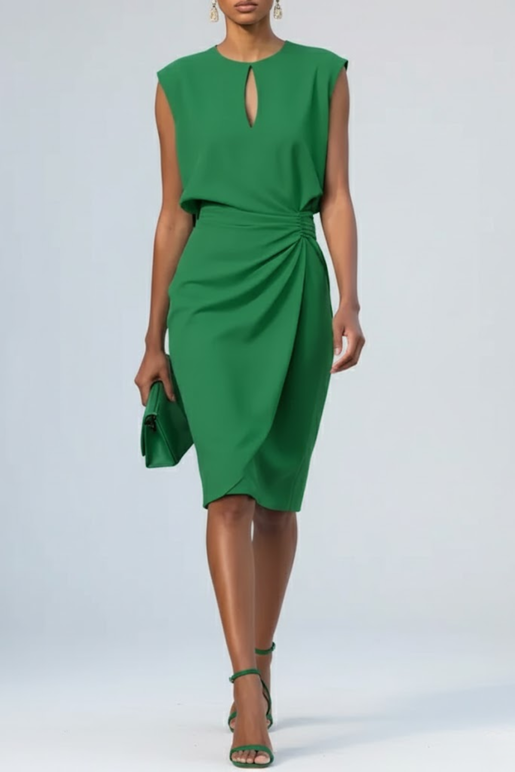 Draped Midi Dress