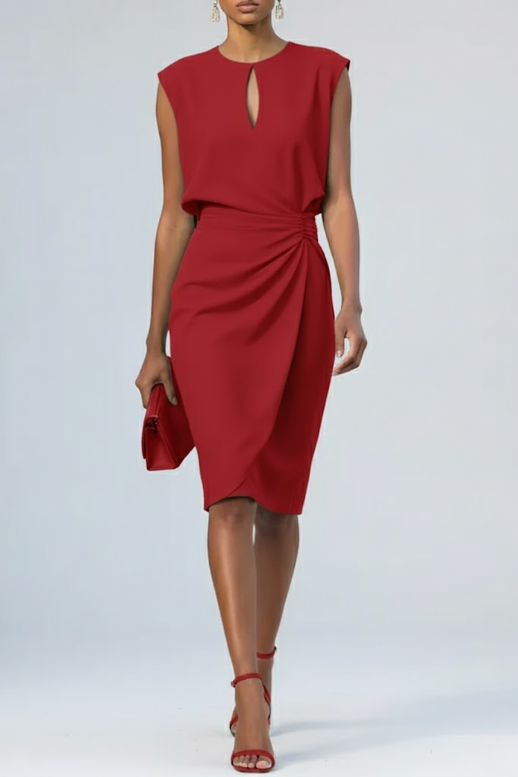 Draped Midi Dress