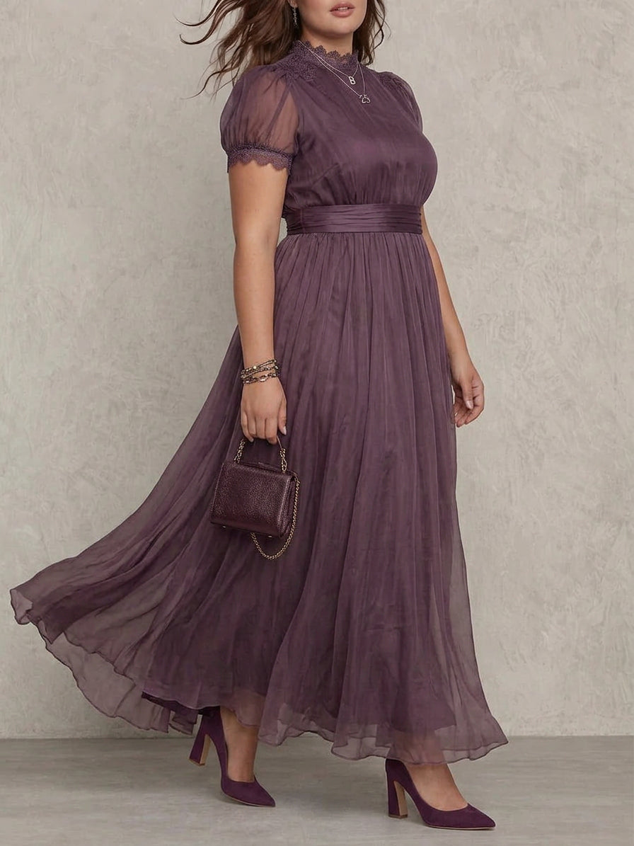 Vintage Chiffon Maxi Dress