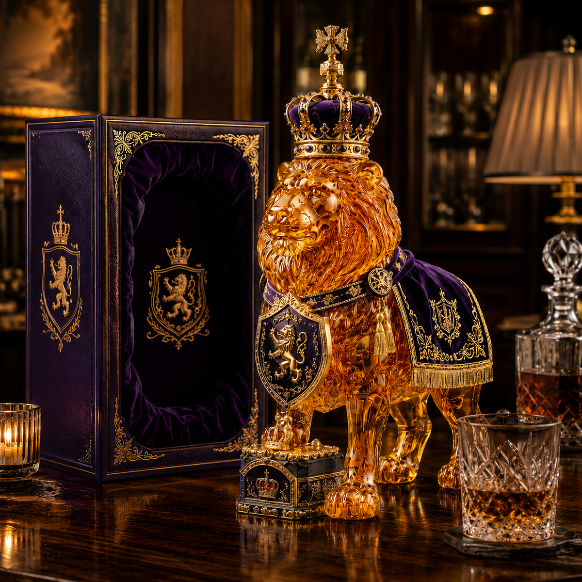 Royal Lion Crown Whiskey Decanter